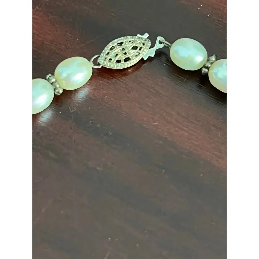 VTG Baroque Luminous Pearl Beaded Necklace Coquette Old Money